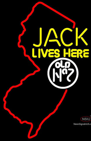 Jacks Live Here New Jersey Neon Sign  