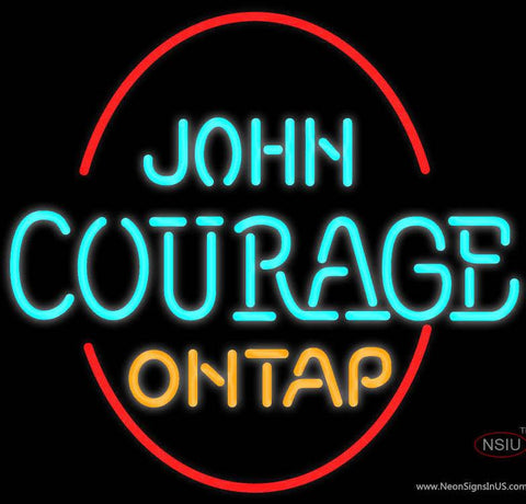 John Courage On Tap Real Neon Glass Tube Neon Sign x 