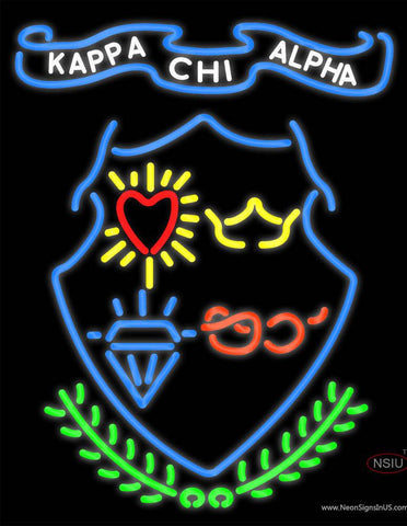Kappa Chi Alpha Sorority Logo Real Neon Glass Tube Neon Sign 