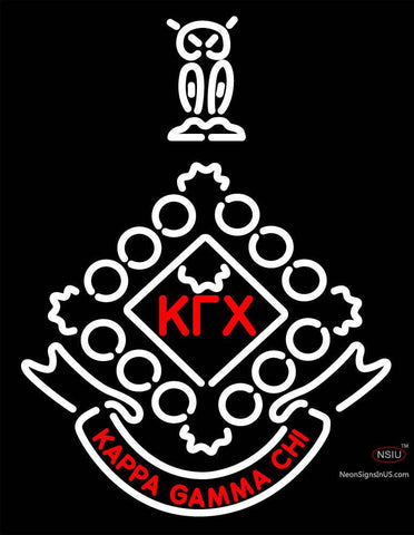 Kappa Gamma Chi Sorority Logo Neon Sign 