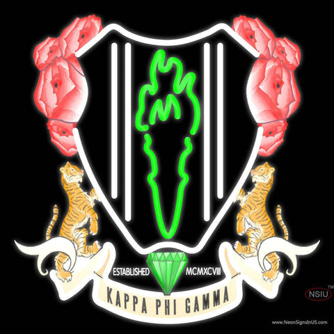 Kappa Phi Gamma Logo Real Neon Glass Tube Neon Sign 