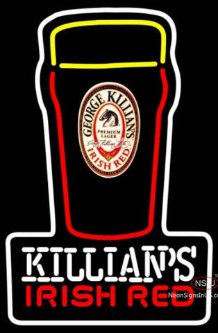 Killians Irish Red Pint Glass Of Beer Neon Beer Sign