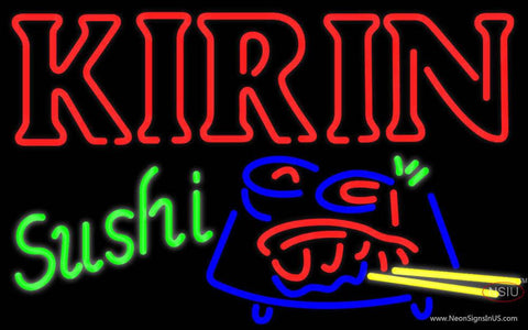 Kirin Beer And Sushi Real Neon Glass Tube Neon Sign