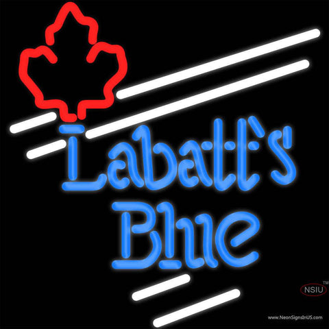 Labatt Blue Maple Leaf White Border Neon Beer Sign x 