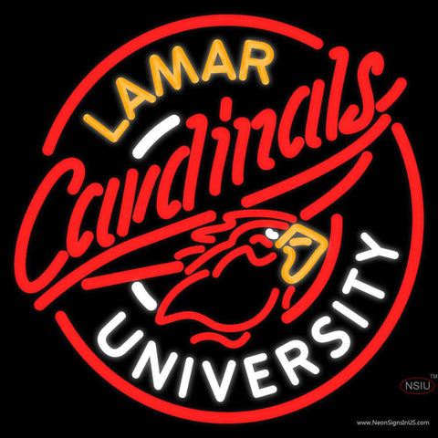 Lamar Cardinals Real Neon Glass Tube Neon Sign x 