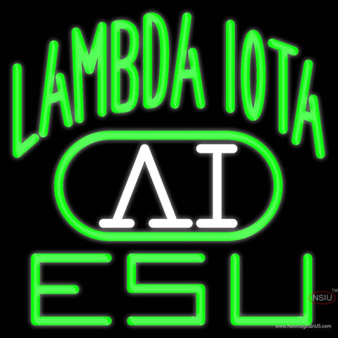 Lambda Iota Logo Real Neon Glass Tube Neon Sign x 