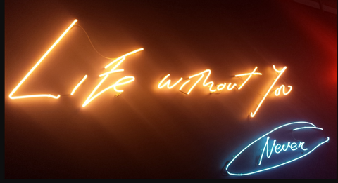 life without you neon sign 