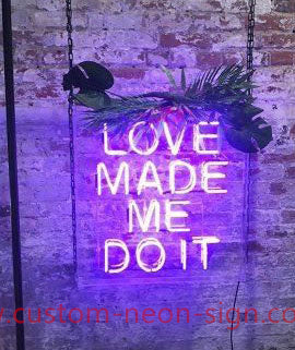 Love Made Me Do It Wedding Home Deco Neon Sign 