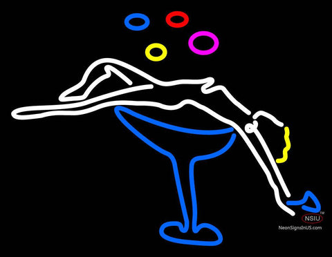 Martini Glass Girl Neon Sign 