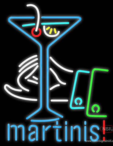 Martinis Real Neon Glass Tube Neon Sign 