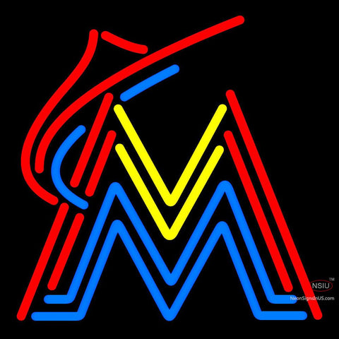 Miami Marlins Alternate  Pres Logo MLB  Neon Sign x 