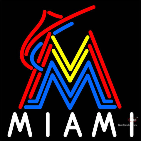 Miami Marlins MLB Logo Neon Sign x