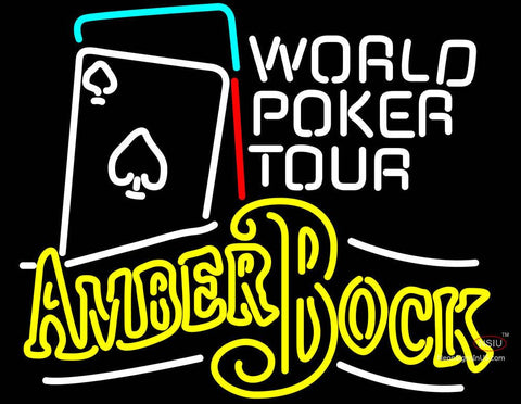 Michelob Amber Bock World Poker Tour Neon Beer Sign