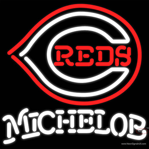 Michelob Cincinnati Reds MLB Real Neon Glass Tube Neon Sign   x 