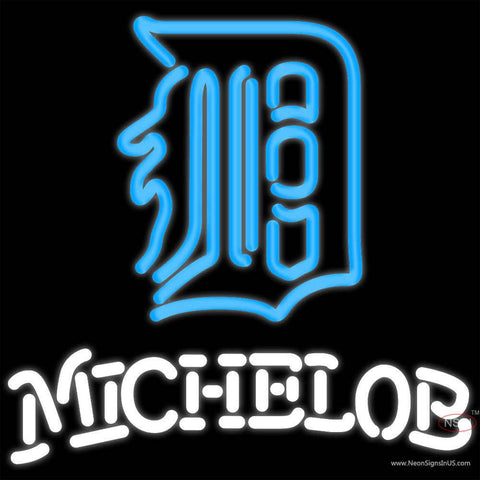 Michelob Detroit Tigers MLB Real Neon Glass Tube Neon Sign   x 