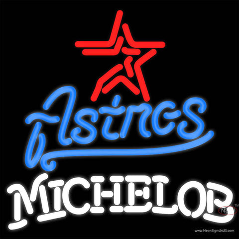 Michelob Houston Astros MLB Real Neon Glass Tube Neon Sign   x 