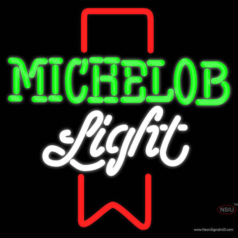 Michelob Light Red Ribbon Neon Beer Sign x