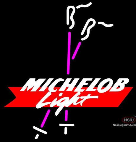 Michelob Light Ski Poles Neon Beer Sign x