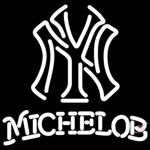 Michelob New York Yankees White MLB Neon Sign   x 