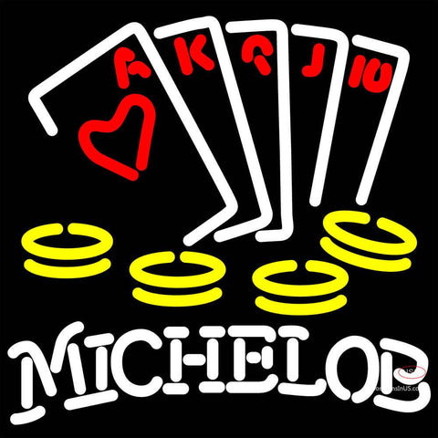 Michelob Poker Ace Series Neon Sign  x