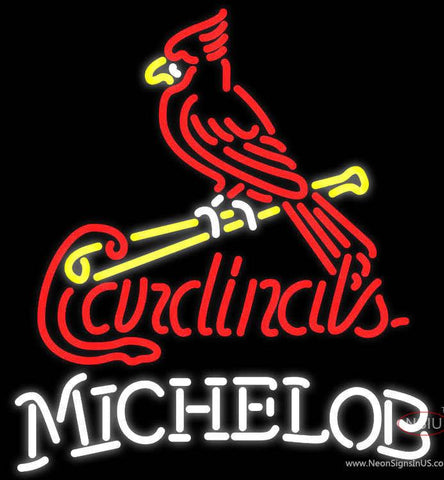 Michelob St Louis Cardinals MLB Real Neon Glass Tube Neon Sign