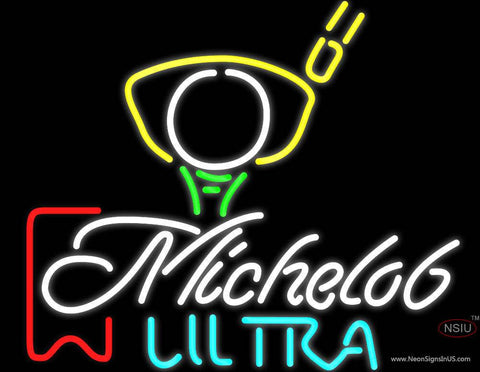 Michelob Ultra Red Ribbon Pga Golf Neon Beer Signs 