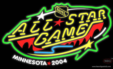 Minnesota Wild  All Star Game Real Neon Glass Tube Neon Sign