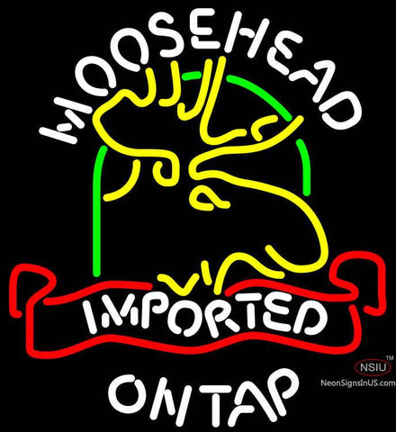 Moosehead Moose Imported On Top Neon Beer Sign