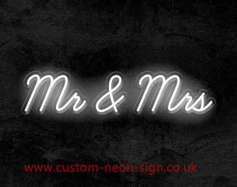 Mr And Mrs Wedding Home Deco Neon Sign