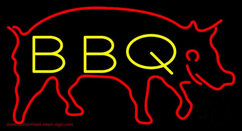 Yellow BBQ Neon Sign