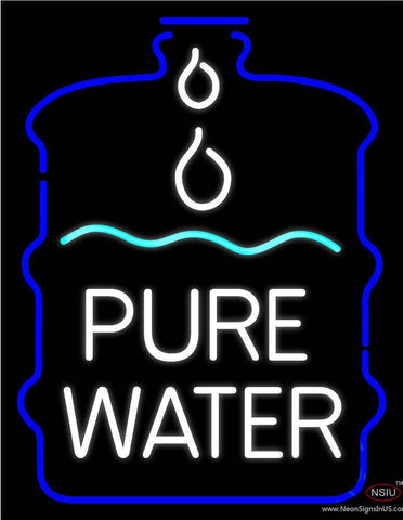 White Pure Water in Bottle Real Neon Glass Tube Neon Sign