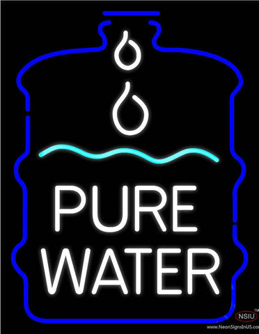 White Pure Water in Bottle Real Neon Glass Tube Neon Sign 