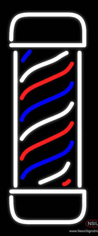 Vertical Barber Pole Real Neon Glass Tube Neon Sign 