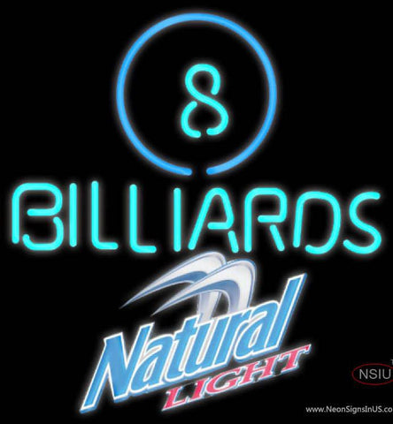 Natural Light Ball Billiards Pool Real Neon Glass Tube Neon Sign 