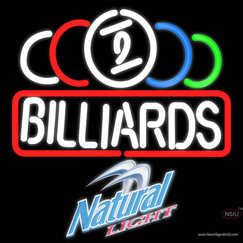 Natural Light Ball Billiards Text Pool Real Neon Glass Tube Neon Sign   x 