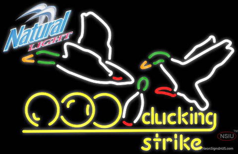 Natural Light Bowling Sucking Strike Real Neon Glass Tube Neon Sign