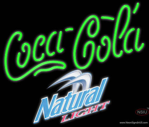 Natural Light Coca Cola Green Real Neon Glass Tube Neon Sign