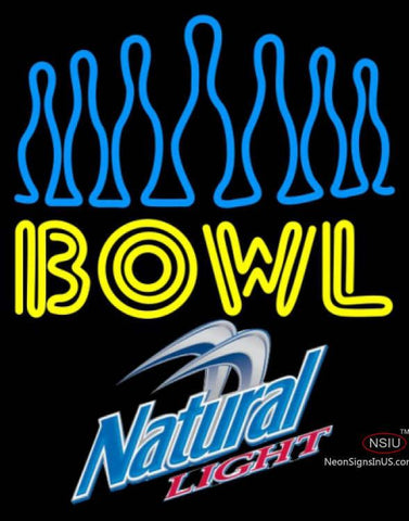 Natural Light Ten Pin Bowling Neon Sign   