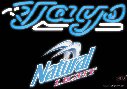 Natural Light Toronto Blue Jays MLB Real Neon Glass Tube Neon Sign 