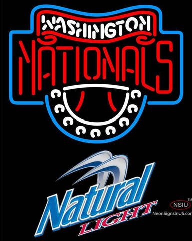 Natural Light Washington Nationals MLB Neon Sign   
