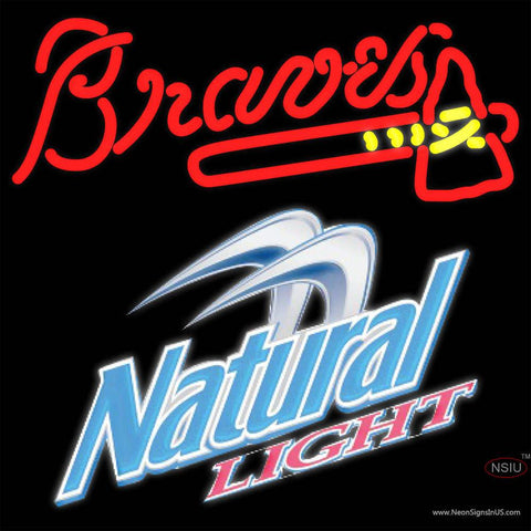 Naturallight Atlanta Braves MLB Real Neon Glass Tube Neon Sign   x 