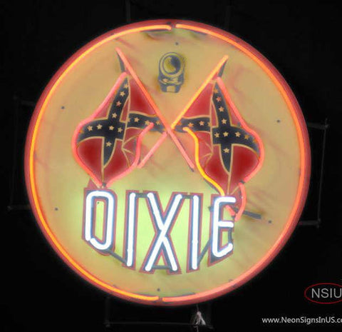 Dixie Gasoline Real Neon Glass Tube Neon Sign 