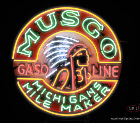 Musgo Gasoline Real Neon Glass Tube Neon Sign 