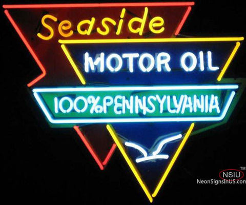 Seaside Motor Oil Neon Sign 