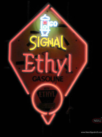 Signal Ethyl Gasoline Real Neon Glass Tube Neon Sign 