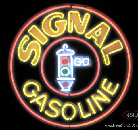 Signal Gasoline Real Neon Glass Tube Neon Sign 