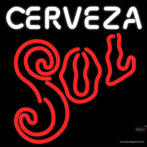 Cerveza Sol Real Neon Glass Tube Neon Sign 