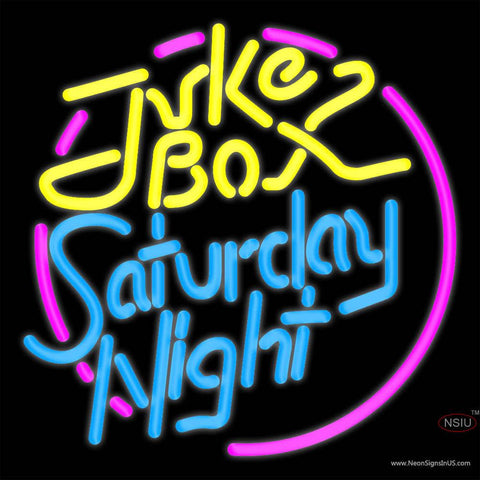Juke Box Saturday Night Real Neon Glass Tube Neon Sign 