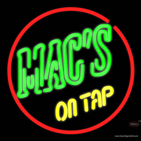 Macs On Tap Real Neon Glass Tube Neon Sign 