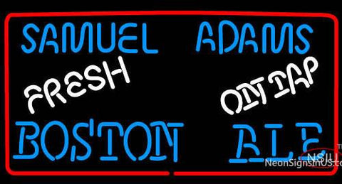 Samuel Adams Fresh Boston Ale On Tap Neon Beer Sign 